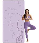 ONLYHE Extra Wide Thick Yoga Mat for Women and Men 76"x 40"x 10mm TPE Exercise Mat, Large-sized N...