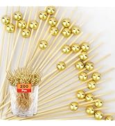 Cocktail Picks 200PCS, Toothpicks for Appetizers, Fancy Tooth Picks, 4.7 Inches Skewers for Fruit...