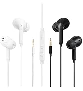 MAS CARNEY 2 Pack Wired Earbuds, 3 Sizes of Silicone Ear Tips (S/M/L), in-Ear Headphones with Mic...
