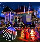 Christmas Sting Lights Outdoor,Meteor Shower Lights Outdoor 42cm 12 Tube 408 LEDs Meteor Lights,C...
