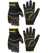 JUMPHIGH Safety Work Gloves, Utility Mechanic Working Gloves High Dexterity Touch Screen for Mult...