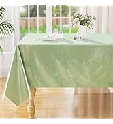 Smiry Rectangle Table Cloth 60x84 Inch, Waterproof Wipeable Vinyl Tablecloths Protector, Oil Spil...