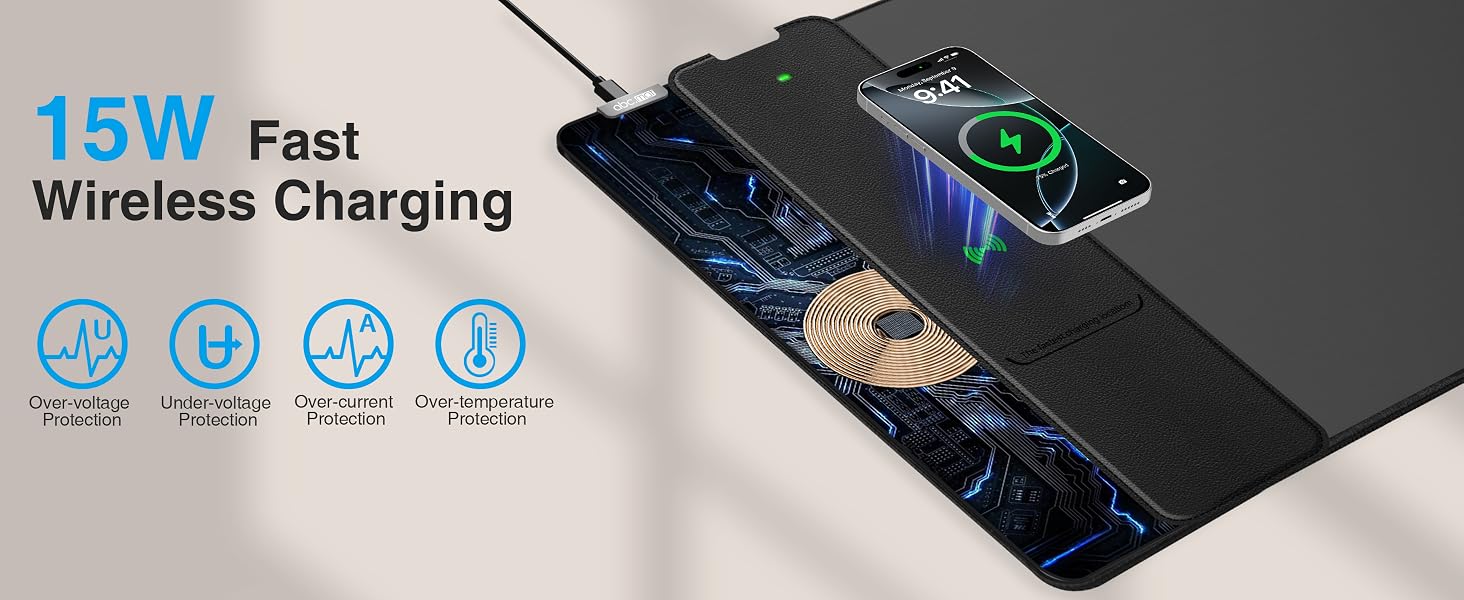Wireless Charging Mouse Pad
