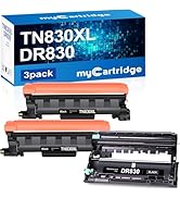 myCartridge TN830XL Toner Cartridge and DR830 Compatible Toner Cartridge Replacement for Brother ...