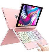 iPad Case Keyboard 10.2 - iPad Keyboard 9th Generation & 8th & 7th Gen - Touch Keyboard - 360° Ro...