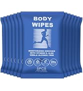 Body Wipes for Women and Men Individually Wrapped Face and Body Wipes, Bath Wipes for Adults No R...