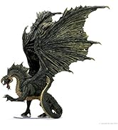 D&D: Icons of The Realms Premium Figure: Adult Black Dragon | WizKids Figure