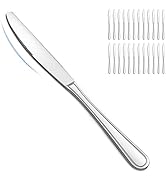 BEWOS 24-Piece Dinner Knives, 8.9-Inch Dinner Knife Set, Butter Knife, Food Grade Stainless Steel...