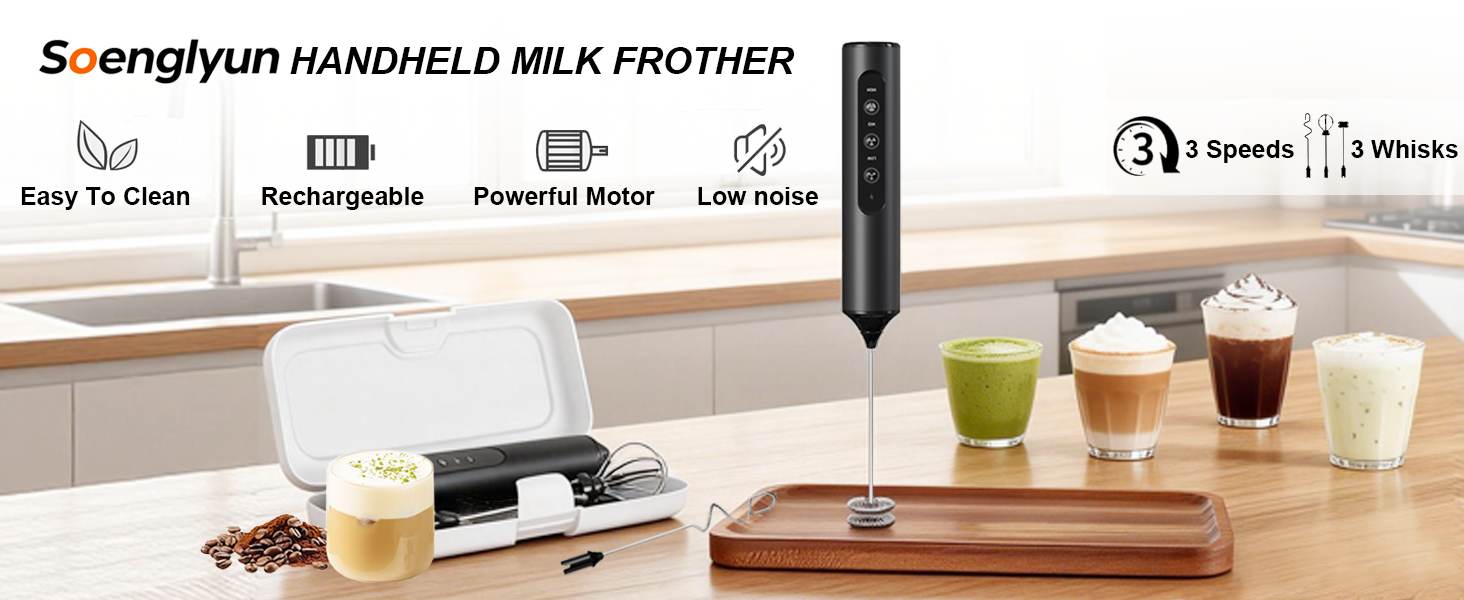 rechargeable milk frother handheld