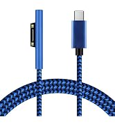 Sisyphy 6ft Nylon Braided Surface Connect to USB-C Charging Cable, Requires 45W 15V3A USBC Charge...