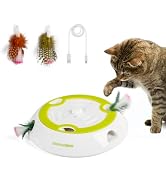AFP Interactive Cat Toy, Adjustable Speed Automatic Whack a Mole Cat Toy with 6 Random Holes, USB...