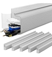 YECAYE 6X15.7 in Cable Management Under Desk,Easy Install Adhesive Mount Cord Hider,Cord Organize...