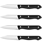 BEWOS 4-Piece Paring Knife Set - Paring Knives with Ergonomic Handle, 3.5 Inch Triple Rivet Parin...