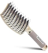 EKONAER Detangling Brush Boar Bristle Hair Brush,Suitable for Men, Women & Kids’ Long Curly Wet o...