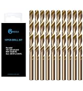 GMTOOLS 5/16 inch Cobalt Drill Bits, M35 HSS, 135 Degree Tip, Jobber Length Twist Drill Bit Set f...