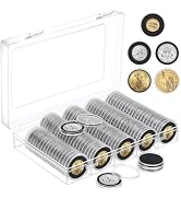 ENPOINT 100pcs 30mm Coin Capsules Set - Coin Holders for Collectors with 5 Sizes (17/20/25/27/30m...
