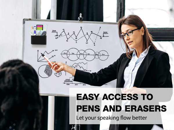 get holder attached to whiteboard so that everything is at your fingertip when working or teaching