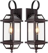 Brilvibera Large Industrial Porch Light -18" Bronze Outdoor Porch Lights 2-Pack, Exterior Wall Sc...