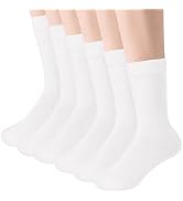 Winotic Cotton Crew Socks for Women – 6 Pairs Aesthetic Minimalist Casual Socks