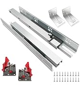 4Pair 8PCS Undermout Drawer Slides 12 15 18 21 Inch Bottom Mount Soft Close Drawer Slides Full Ex...