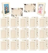 ZOCONE 32Pcs DIY wooden picture frames for crafts, Large capacity 4x6 picture frame bulk,unfinish...