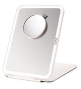 Large compact mirror with lights