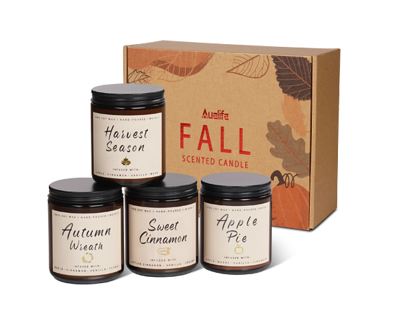 4 Pack of Fall Candle Set