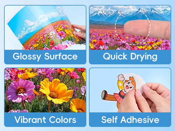 sticker paper glossy