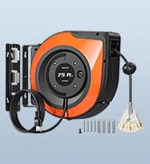 DEWENWILS Retractable Extension Cord Reel, 75 FT Heavy Duty Power Cord, 14/3C SJTOW, Lighted Trip...
