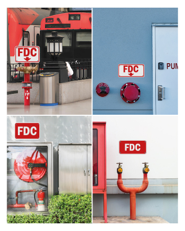 fire department connection sign