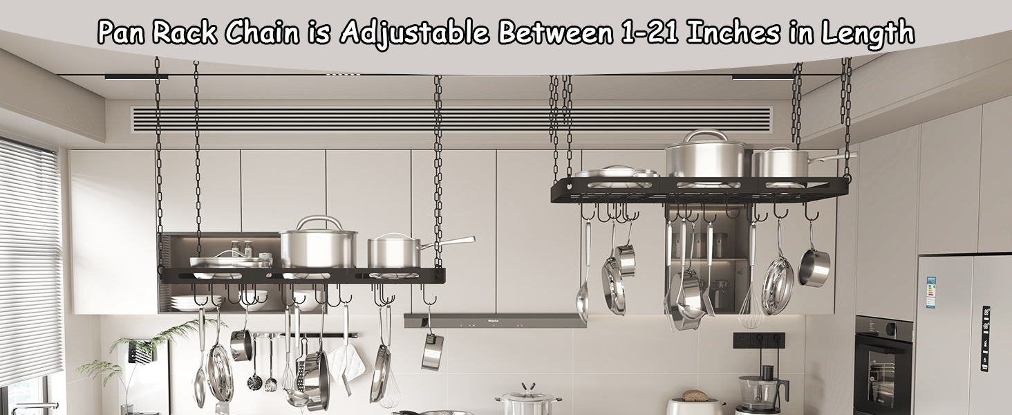 hanging pot rack ceiling mount