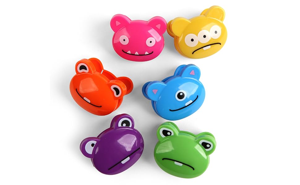 Bag Clips 6 Set + Crazy Monsters - BC05XM