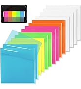800 Sheets Transparent Sticky Notes, 3x3 Inch 14 Pads Self-Adhesive Translucent Clear See Through...