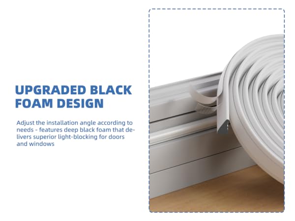 Wedge-Shape Black Foam Window Weather Stripping Door Seal Strip
