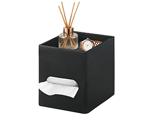 Square Leather Tissue Box Cover