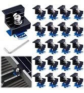 TWINKLEMON 20PCS Solar Panel End Clamp for Standard Unistrut Aluminum 30mm/35mm Solar Panel Brack...