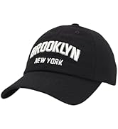 E BY ELIDAN 3D Brooklyn New York Embroidered Baseball Cap New York Promo Hat - Black