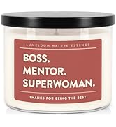 LUMELOOM Boss Gifts for Women, 14.5oz, Large 3-Wick Aromatherapy Lavender Scented Soy Wax Candle,...