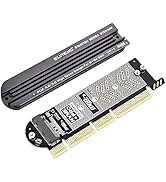 ELUTENG NVMe PCIe 4.0 Adapter NVMe M.2 SSD to PCIe X4/X8/X16 Card with Aluminum Heat Sink M.2 to ...