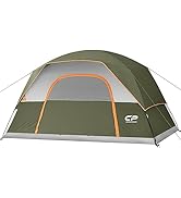 CAMPROS CP Tent 4 Person Camping Tents, Weatherproof Family Dome Tent with Rainfly, Large Mesh Wi...