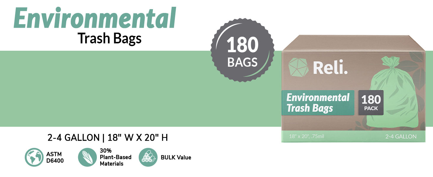 Environmental Trash Bags 2-4 Gallon