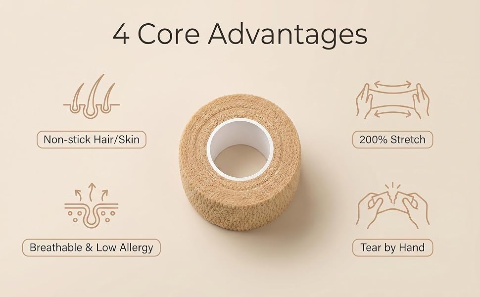 Provides gentle compression to relieve swelling and support sprains or strains.