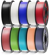 ANYCUBIC PLA Filament 1.75mm Bundle, 3D Printer Filament 1.75mm Dimensional, Black, White, Clear,...