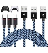 PS5 Charging Cable 3Pack 10FT PlayStation 5 Controller Charger Cord,Xbox Series X/S Controller Ch...