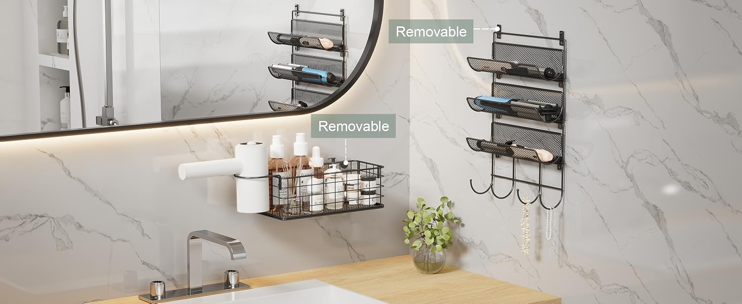 Wall-Mounted Hair Dryer Holder