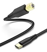 Printer Cable to USB C 6FT, USB B to USB C Cable Durable USB 2.0 Type C Printer Cord for MacBook ...