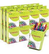 Enday Crayons 24 Count, Box of Crayons for Kids, Easy to Hold Toddler Crayon, Premium Non Toxic 2...