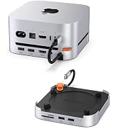 Stouchi Mac mini M4 Dock Stand with 8TB NVMe SATA SSD Enclosure, 2* USB A 10Gbps, 4K@60Hz HDMI, S...