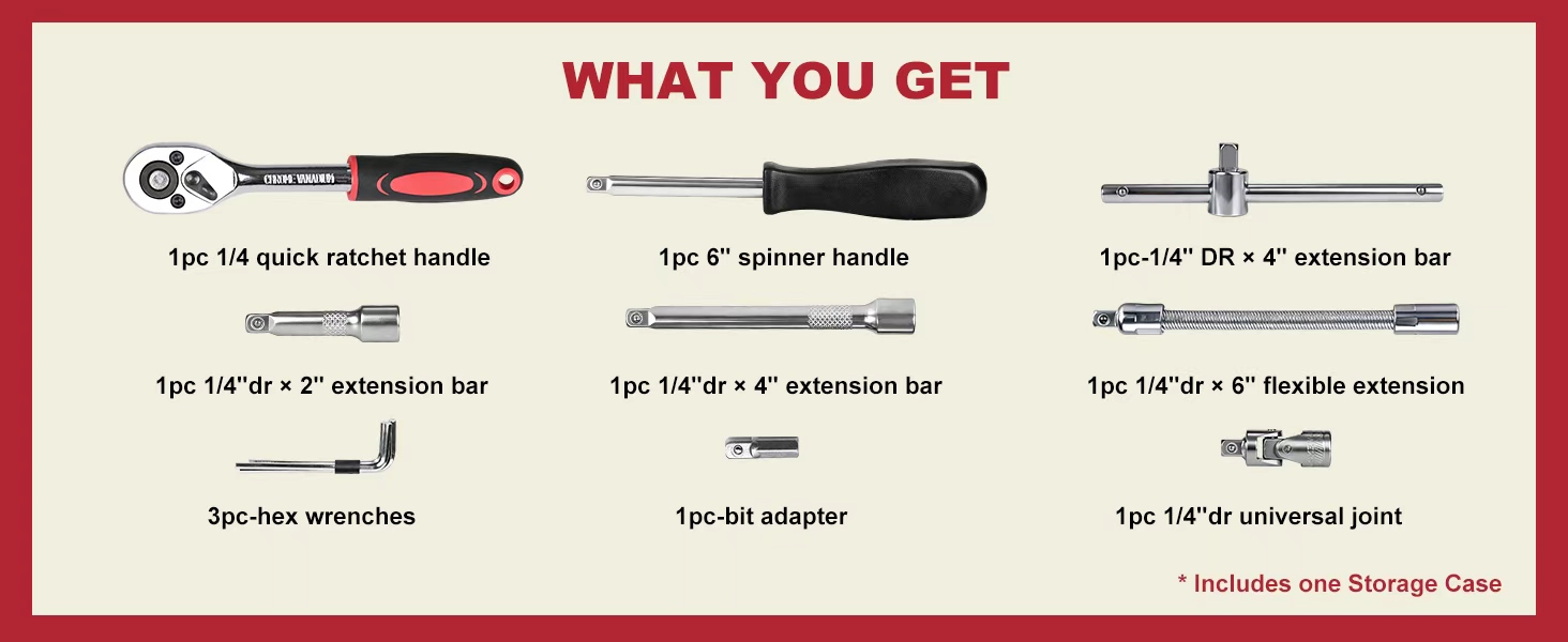 46 PCS Socket Wrench Set