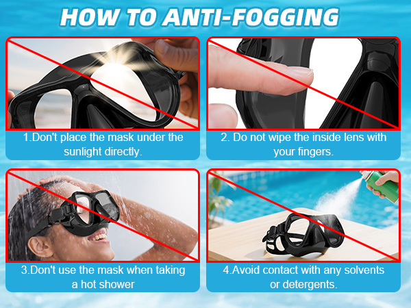 Anti-fog sorkel mask